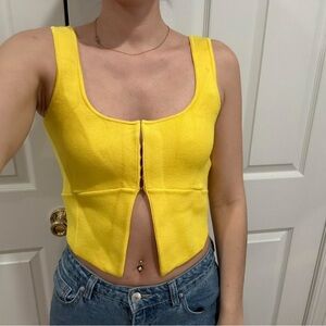 Zara Vibrant Yellow Crop Top